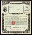 1943 $25 United States War Savings Bond Series E - Cleveland Federal Reserve VF
