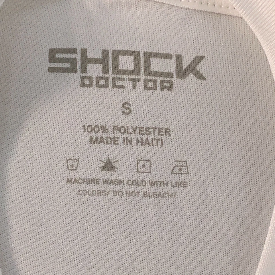 Camiseta de manga corta Shock Doctor para hombre talla pequeña blanca con logotipo de rendimiento nueva con etiquetas Foto 2 de 4