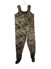 Game Winner Fishing Hunting Neoprene Chest Wader Men Small Green Camo Booty Foot
