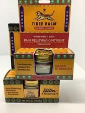 Tiger Balm Ultra  And Extra Strength Pain Relieving Ointment (18g) 2 Boxes 03/27