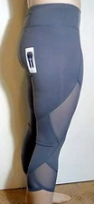 NEW Active Life Women's Mesh Detail Capri Athletic Yoga Leggings Size 2XL $79