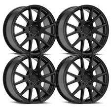 (Set-4) Raceline Intake Gloss Black 15X7 5X110/5X115 +40mm wheels rims 15 inch