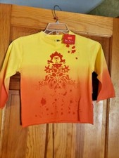 Shilav Tie Dyed Top 5Y Yellow Orange Very Soft Comfortable Material