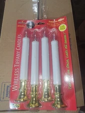 Brand New Brite Star Wireless LED Tiffany Candle Twice As Bright 8 Hr Auto Timer