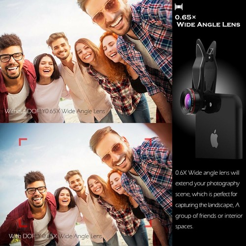 DOFLY Universal 0.45X Wide Angle Lens 120º+ 15X Macro Lens, 2 in 1 Professional - 第 7/9 張圖片
