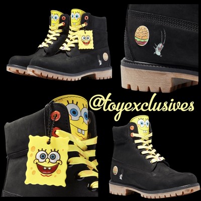spongebob timberland black