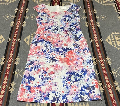 lk bennett pink floral dress LK Bennett Hannah Pink Floral Pencil Shift Dress Women’s 10 T40