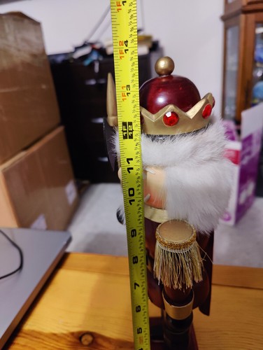 Traditional Wooden Soldier Nutcracker Jewel Crown 13.75 " - Picture 10 of 10