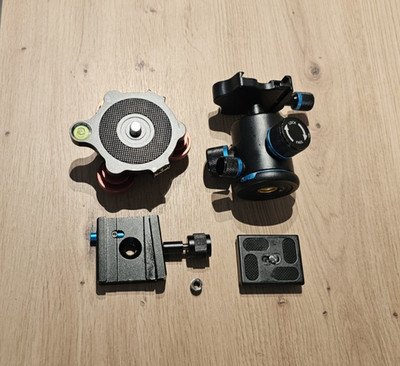 Nivellierbasis + Kugelkopf + Klemme + Platte für Arca Swiss universell ++TOP++