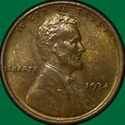 1934 Lincoln Wheat Cent Brilliant Uncirculated BU Coin #35281