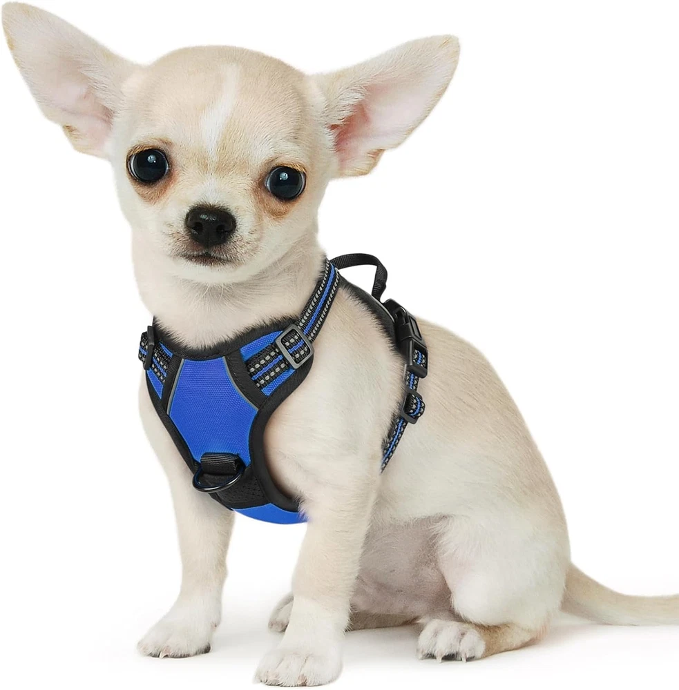 Dog Harness for Large Dogs, No Pull Service Vest with Reflective Strips and Cont