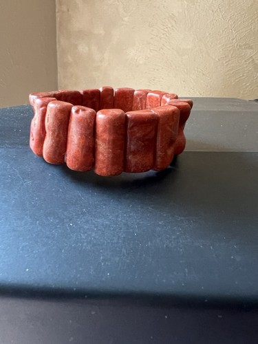 Chunky Coral Stretch Bracelet