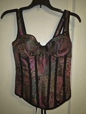 Corset Fucia Black Gold Blue Size M