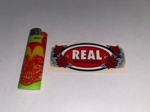 REAL SKATEBOARDS ROSE OVAL SKATE STICKER DENNIS BUSENITZ MAX SCHAFF ISHOD GONZ