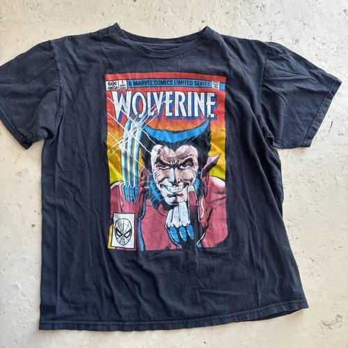 Vintage Style Marvel Comics Wolverine T-Shirt Size S Black