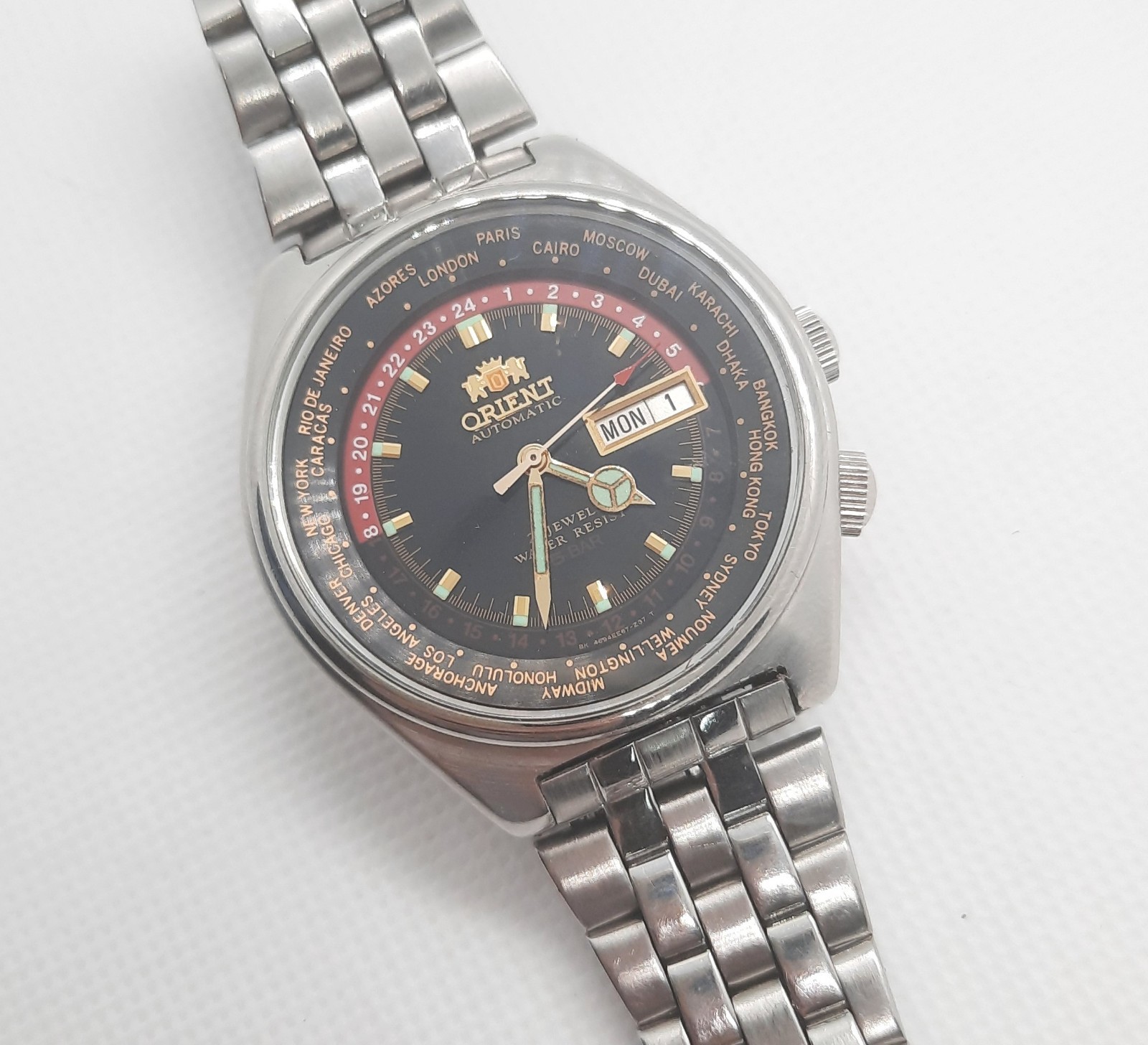 ORIENT Cities World Time 5 Bar Automatic Vintage … - image 3