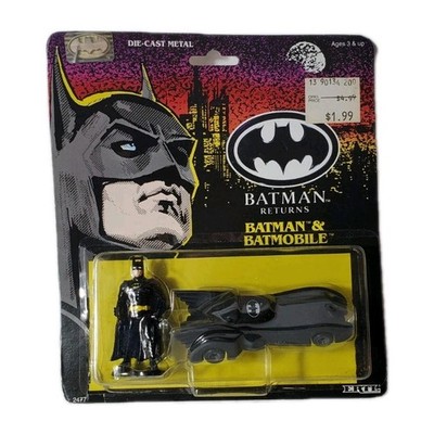 1992 Batman Returns Batmobile and Batman Figure Vintage Die-Cast (New)