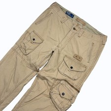 VTG 90s Polo by Ralph Lauren Paratrooper Cargo Pants Beige Mens 36x30 Utility