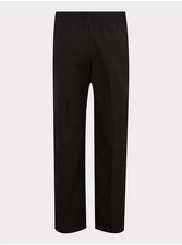 2 pck Boys Black Grey Pull up Trouser Pull on School Uniform Pants Elastic waist