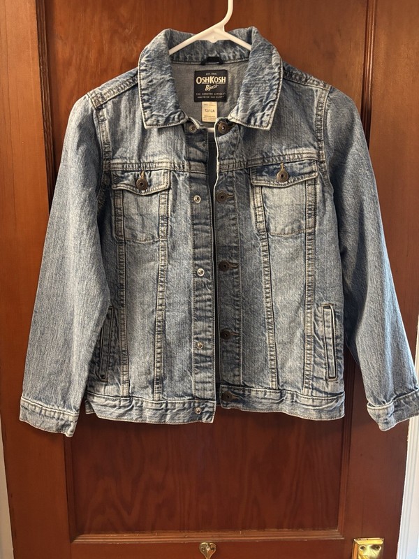 classic OshKosh B'gosh blue denim jean jacket Medium Wash Kids Size 12