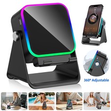 Wireless Induction Audio Bluetooth Speaker 5in1 Phone Holder With RGB Light