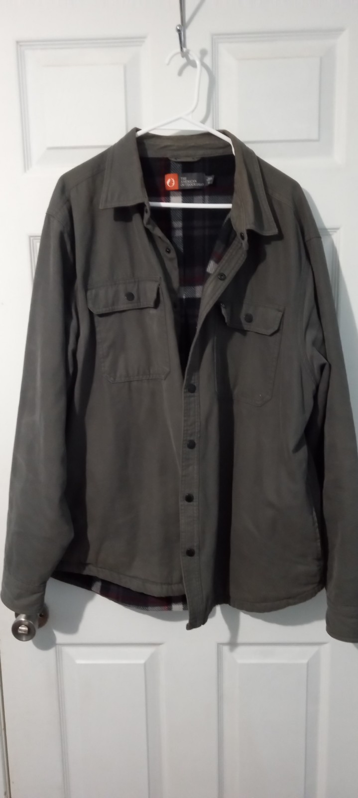 American Outdoorsman Jacket for Men - Fleece Lined Canvas Workwear Snap Front