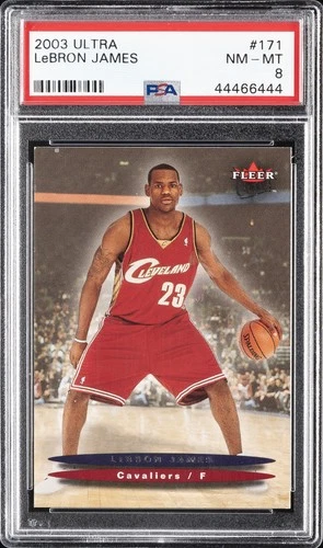 2003 ULTRA #171 LEBRON JAMES ROOKIE RC #/500 PSA 8