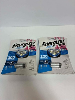 2XEnergizer HDA32E Vision 200 Lumens Blue LED Headlight Alkaline AAA Battery New