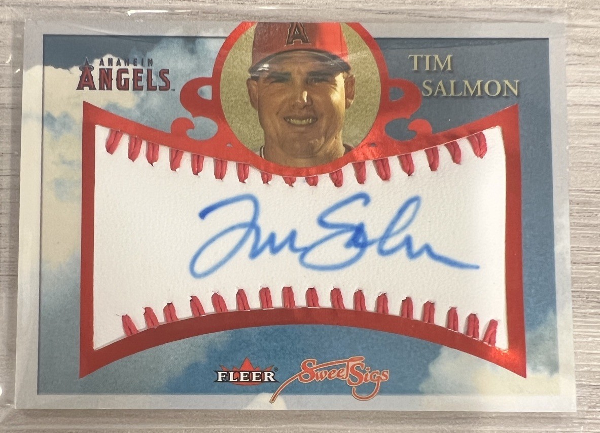 Tim Salmon 2004 Fleer Sweet Sigs SG-TS Auto /100