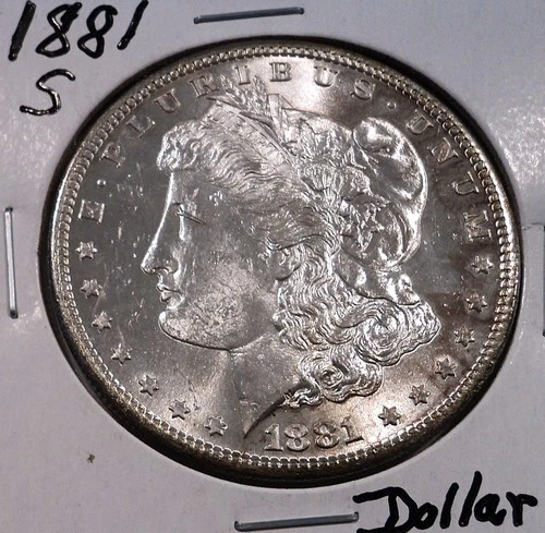 1881-S US Morgan Silver Dollar Brilliant Uncirculated