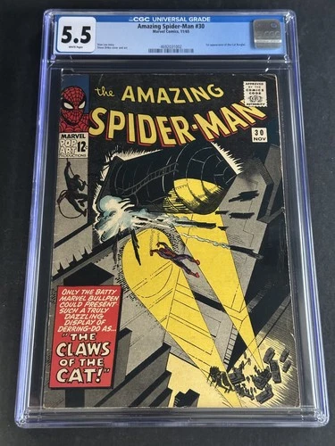 Amazing Spider-Man #30 Marvel Comics 1965 1st Appearance Cat Burglar CGC 5.5