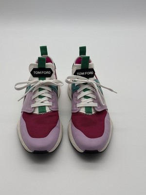 Tom Ford Mens Jago Mesh Leather Heel Strap Sneaker Lilac J1100