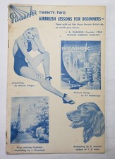 Paasche 21 Airbrush lessons for beginners 1959 12 Pages Drawing Art Instructions