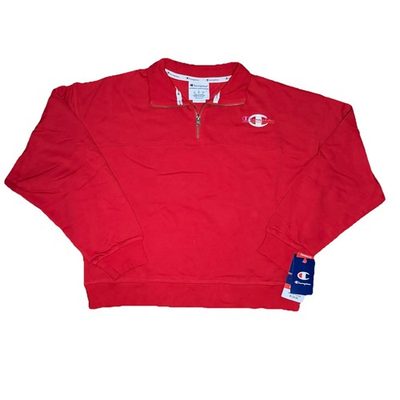 #ad Champion Quarter Zip 1 4 Zip Red Size Large NWT $19.99