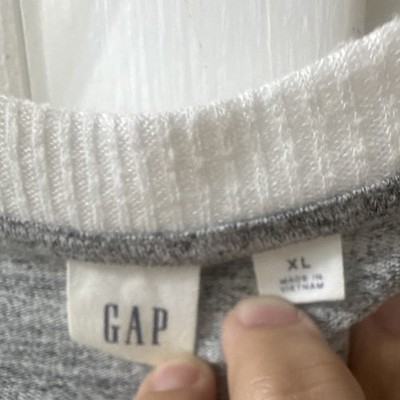 Gap women s Cotton Crewneck Colorblock Knit Pullover Sweater Ribbed XL