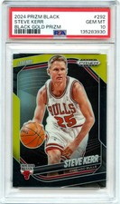 STEVE KERR 2024-25 PANINI PRIZM BLACK BLACK GOLD SP 5/5 PSA 10 GEM MINT BULLS