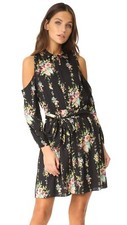 Alice + Olivia Karina Cold Shoulder Floral Dress Size 4 NWOT