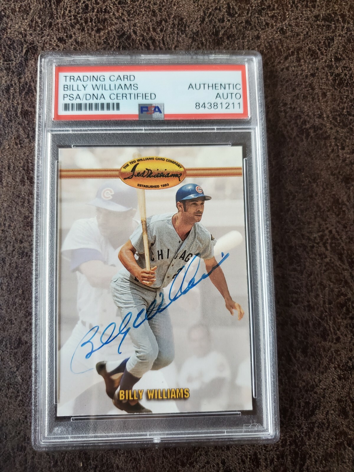 1993 Ted Williams Billy Williams #24 -PSA/DNA Certified - Chicago Cubs Autograph