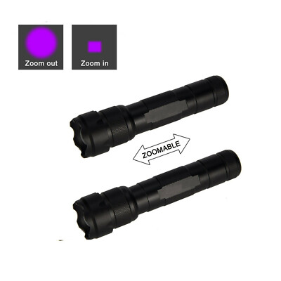 UV 395-405nm LED Ultraviolet Blacklight Zoomable Single Mode