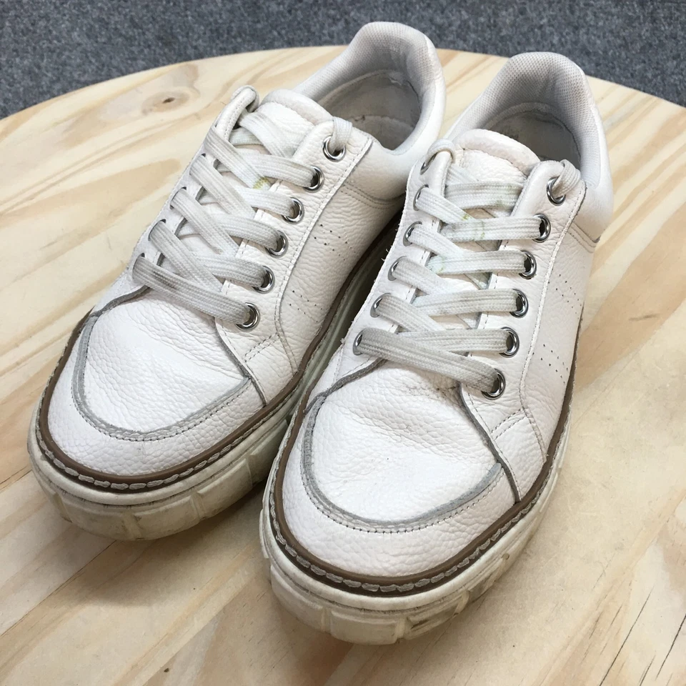 Vince Camuto Zapatos Mujer 7 M Rezelli Plataforma Informales Tenis Blancos Con Cordones Bajos Foto 3 de 4