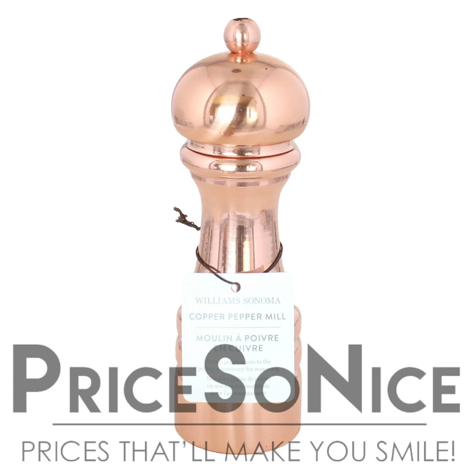 Williams Sonoma Copper Pepper Mill - 7" Grade B MSRP $130
Opens in a new window or tab