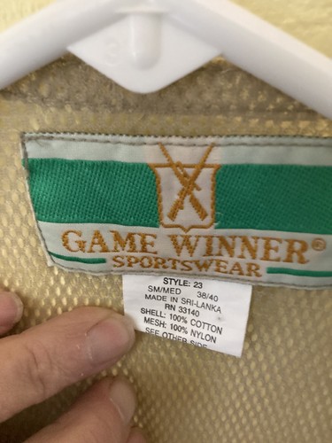 Vintage Game Winner Sportswear Hunting Vest Multi Pocket Brown SM/MED 38/40 - Picture 3 of 3