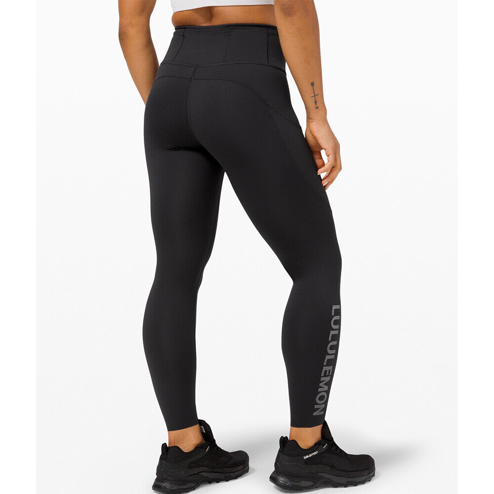 Lululemon Fast and Free Logo Women's Tight 24 -Black LW5DAGS