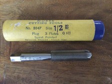 1/2-20 NC HSS Spiral Point Plug Tap 3 Flute 2047 Made In USA, Morse 33040 H3