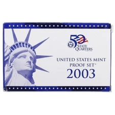 2003 S Clad PROOF Set in Original Box US Mint with COA (10 Coin Set)