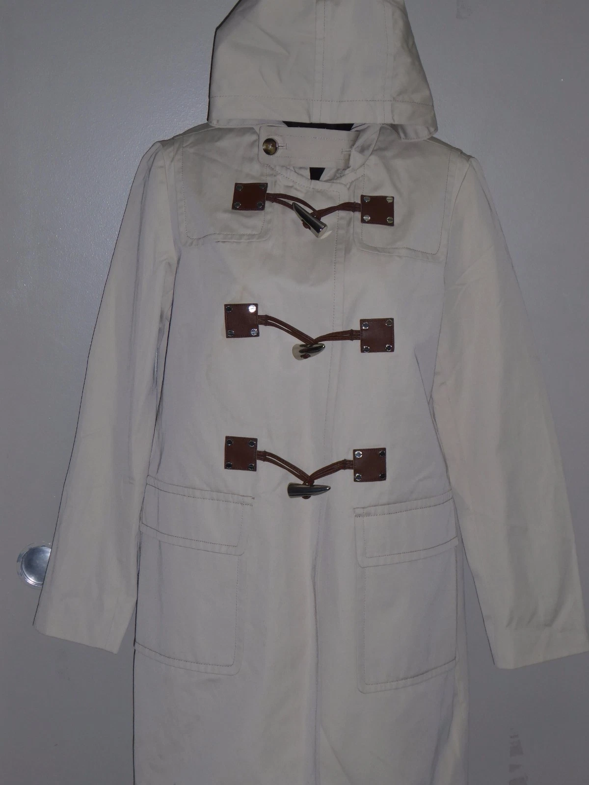 MICHAEL BY MICHAEL KORS TRENCH DONNA CON CAPPUCCIO BEIGE TAGLIA SMALL