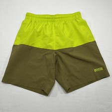 Duluth Trading Co. Swim Trunks Men  s Sz Medium Green Brown Board Shorts Lined