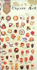 Daisyland Coffee Art Scrapbooking Sticker Sheet  KAWAII 