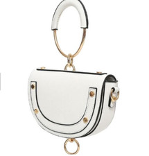 UK STOCK Bolso de Mano Dorado Blanco Negro Diseño de Lujo Mochila Hombro Bandolera