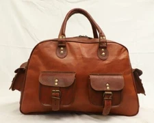 Leather Gym Overnight Weekend Luggage Duffle Vintage Men's Bag Genuine Travel
